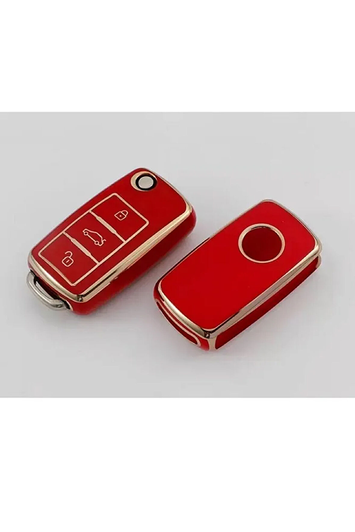 Passat Amarok Transporter Lüks Anahtarı Koruma Kabı Kılıfı Kırmızı Anahtar Teyiti Yapınız