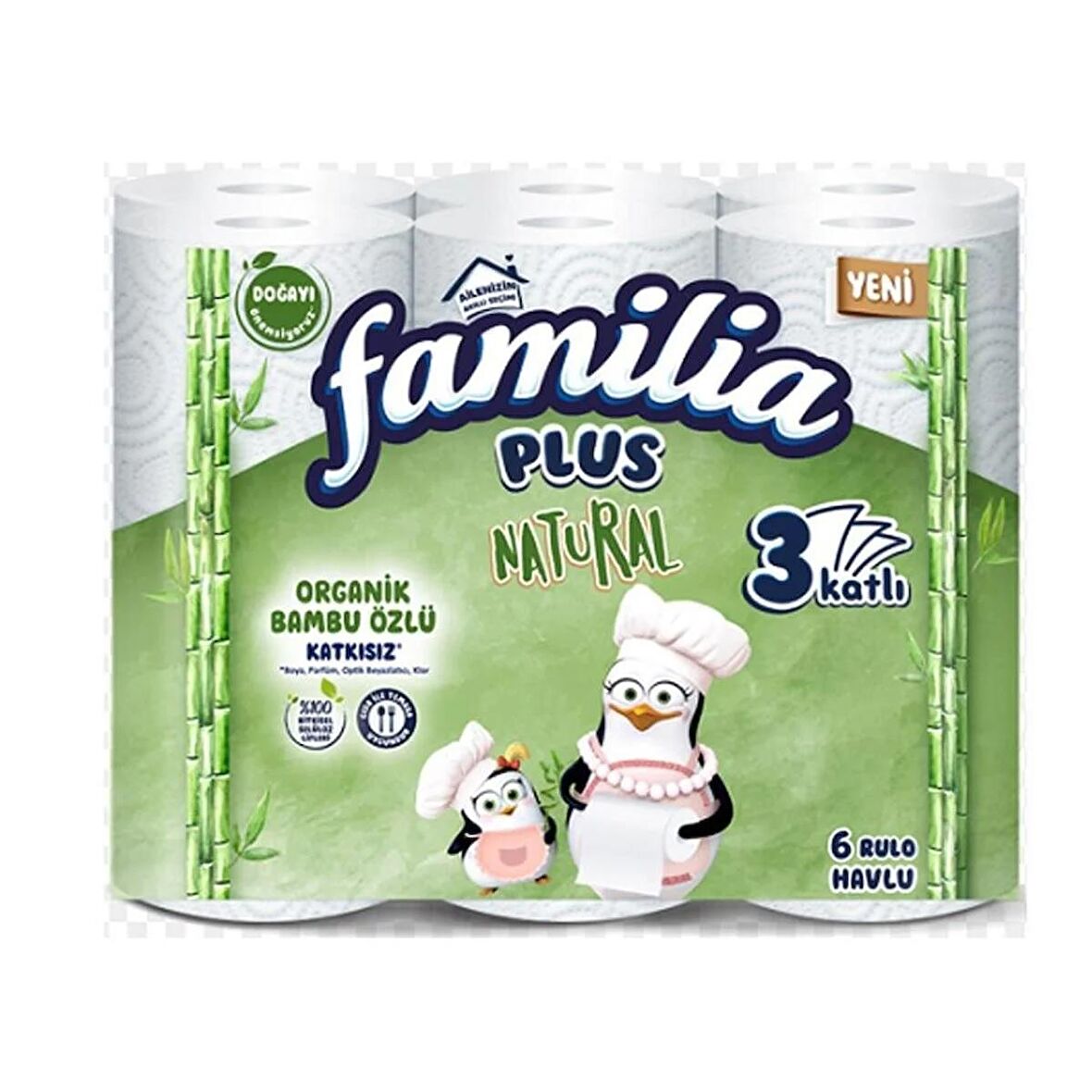 Familia Havlu 6 lı Plus Natural 3 Katlı