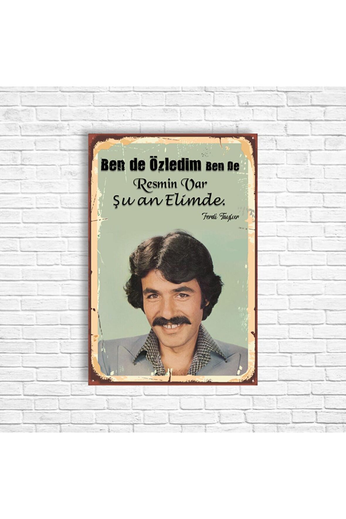 Ferdi Tayfur Retro Ahşap Poster