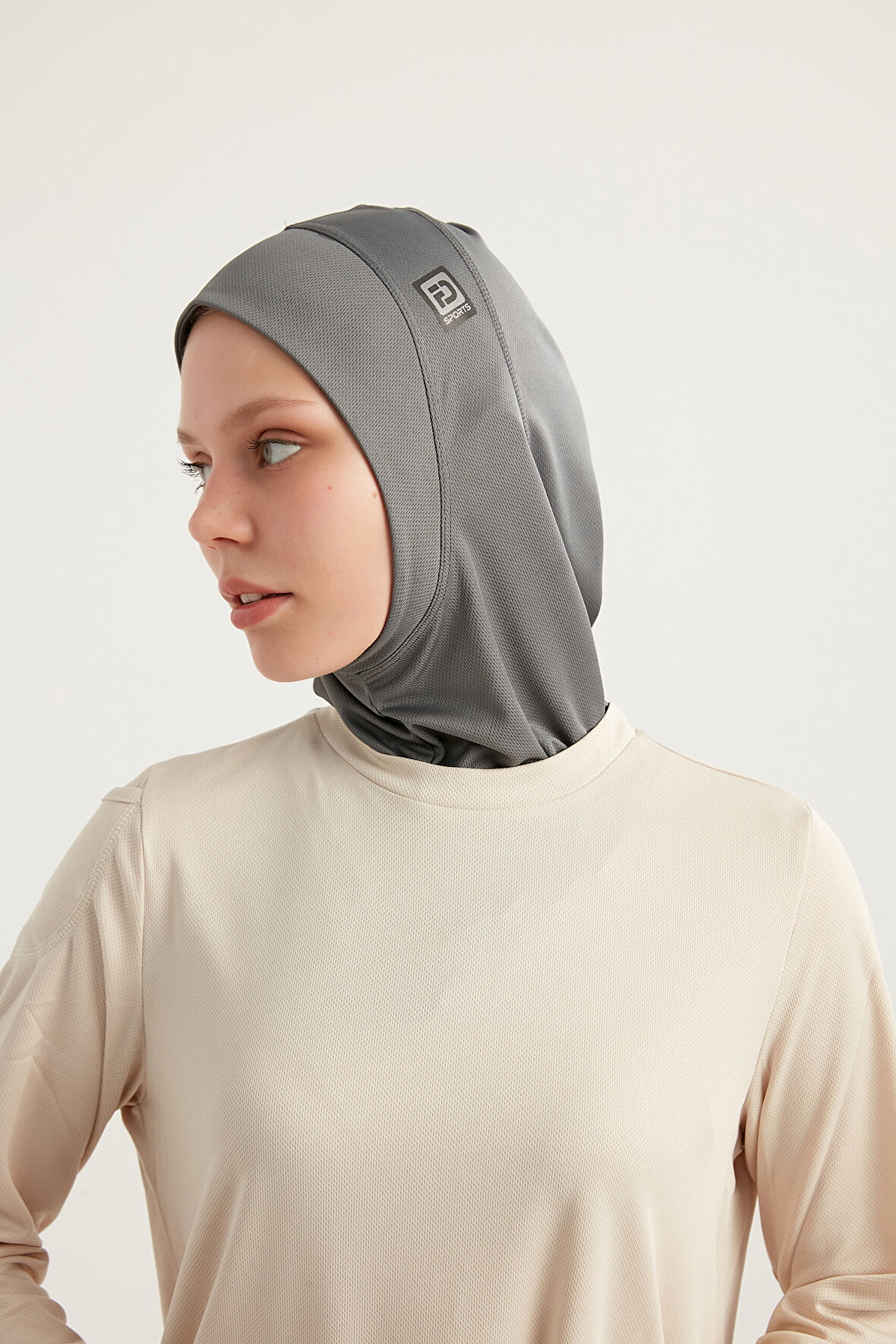 KFIT-HIJAB Spor Bone – Koyu Gri