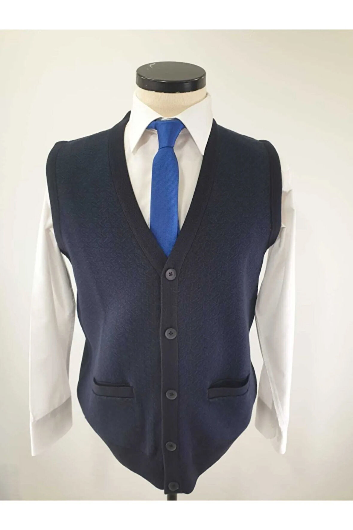 Erkek Çelik Örgü Düğmeli Yelek