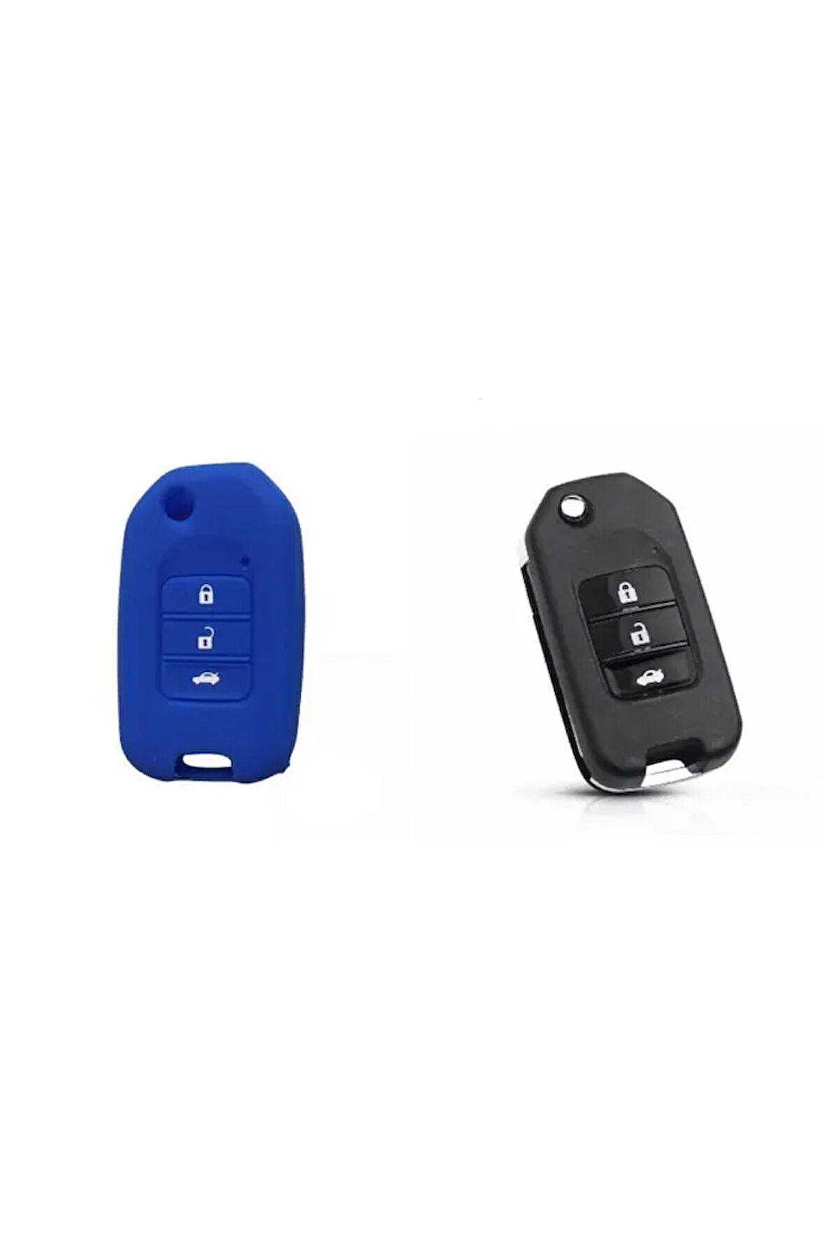 Civic Fc5 Crv Hrv Sustalı Silikon Anahtar Kılıfı 1 Adet Mavi Renk