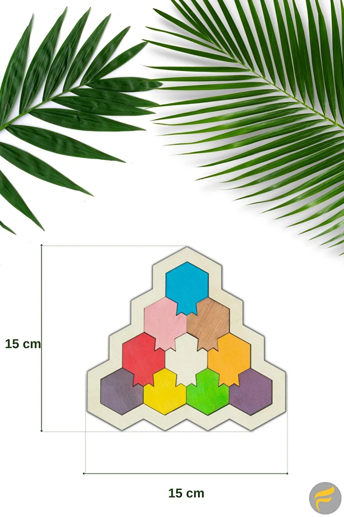 Ahşap Nar Figürlü 10 Parçalı Puzzle