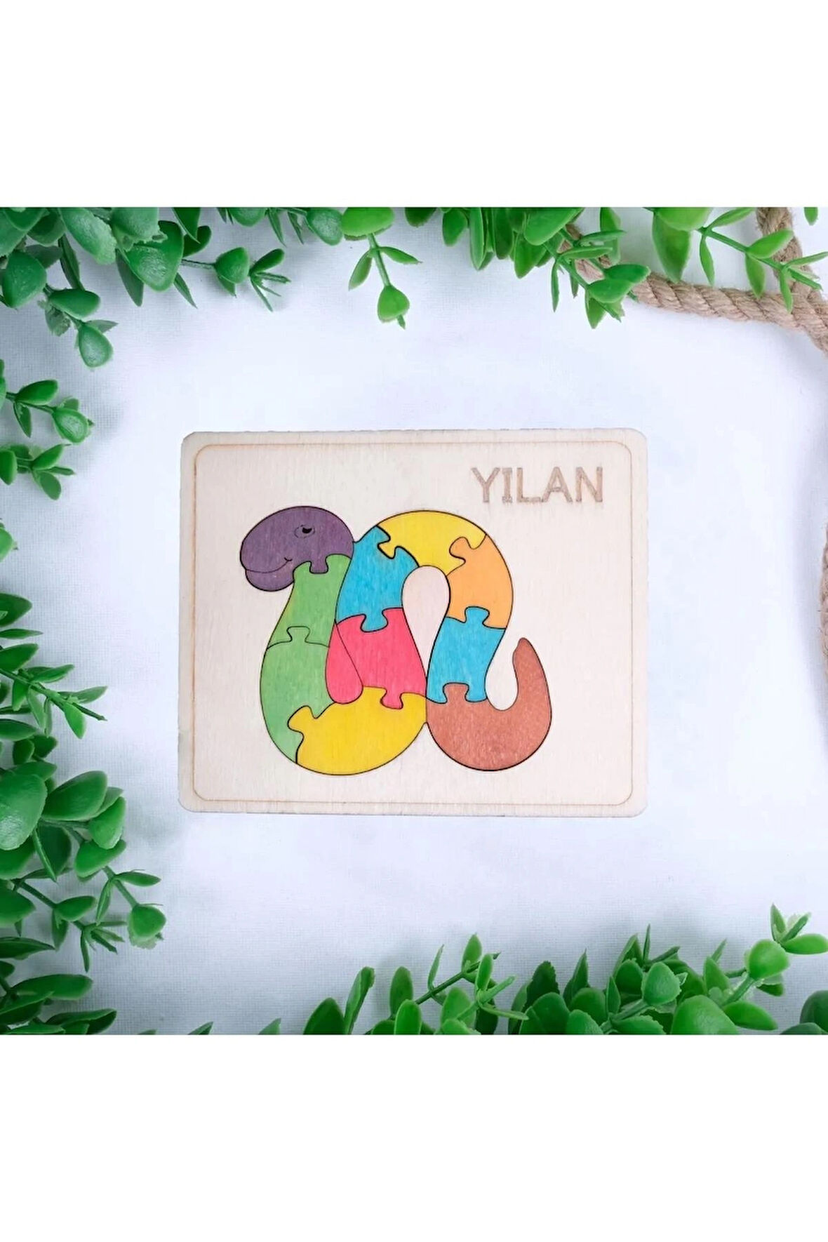 Ahşap Yılan Figürlü Puzzle
