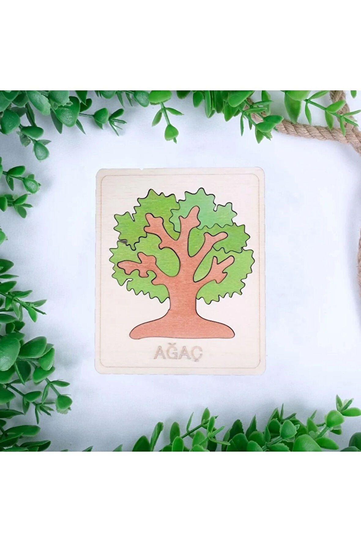 Ahşap Ağaç Figürlü Puzzle