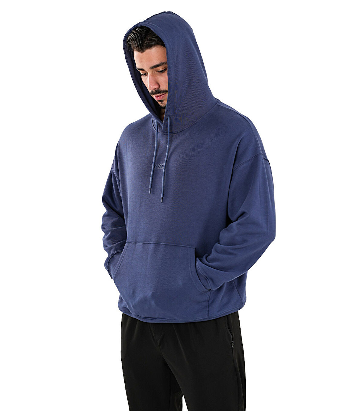 MuscleCloth Elite Oversize Kapüşonlu Sweatshirt İndigo