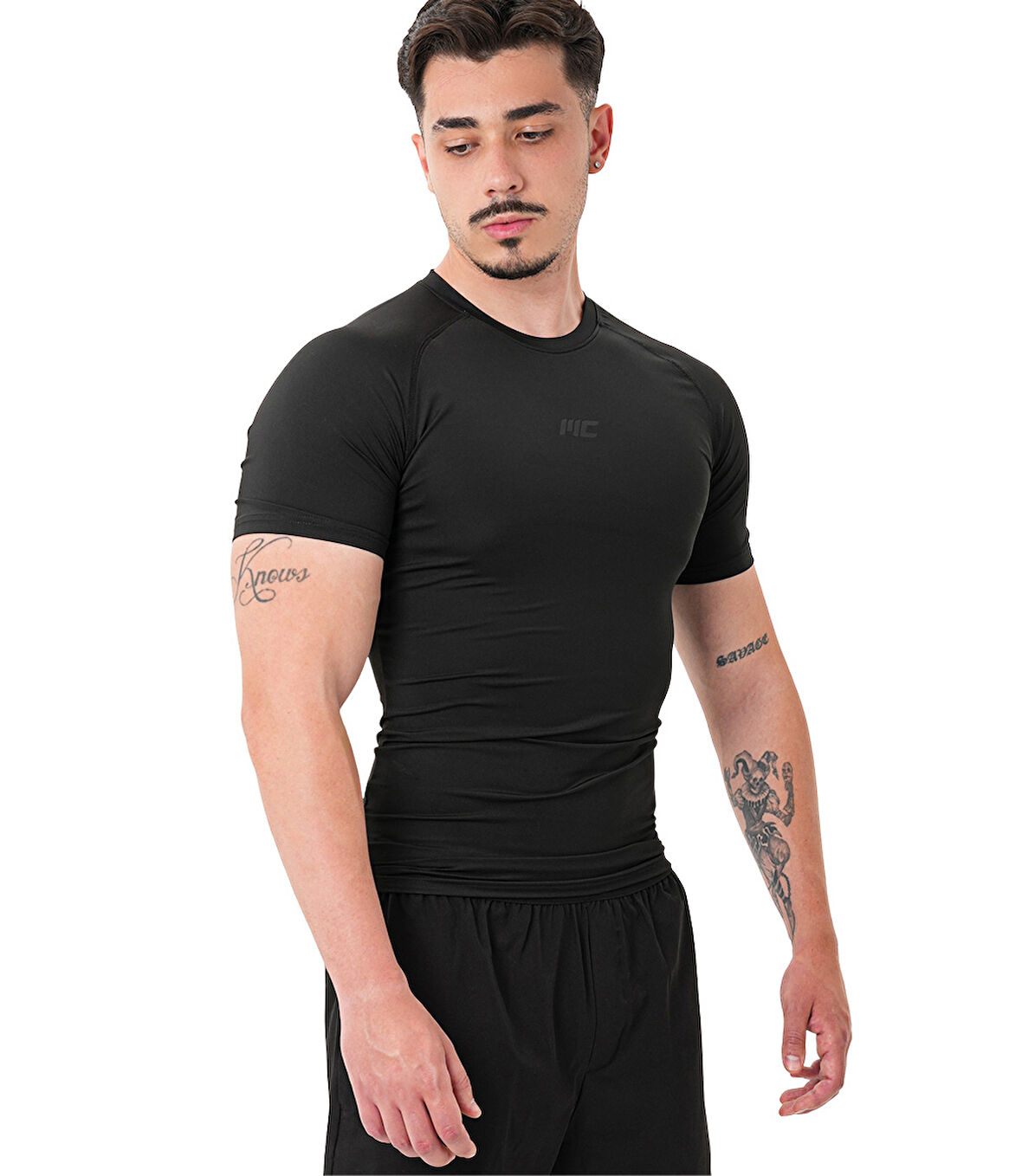 MuscleCloth Tech Kısa Kollu T-Shirt Siyah