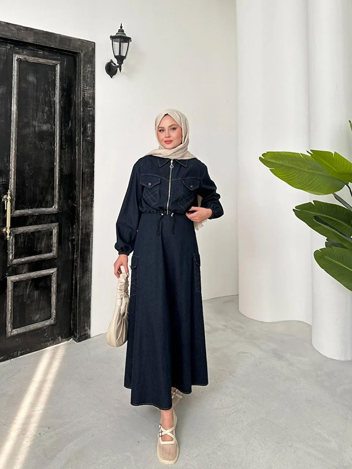 Premium Kalite Denim Kot Etek Ceket Takım İkili Tasarım Jean Takım