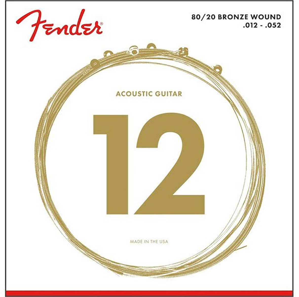 Fender 70L 80/20 Bronze Takım Tel Akustik Gitar Teli 012-052