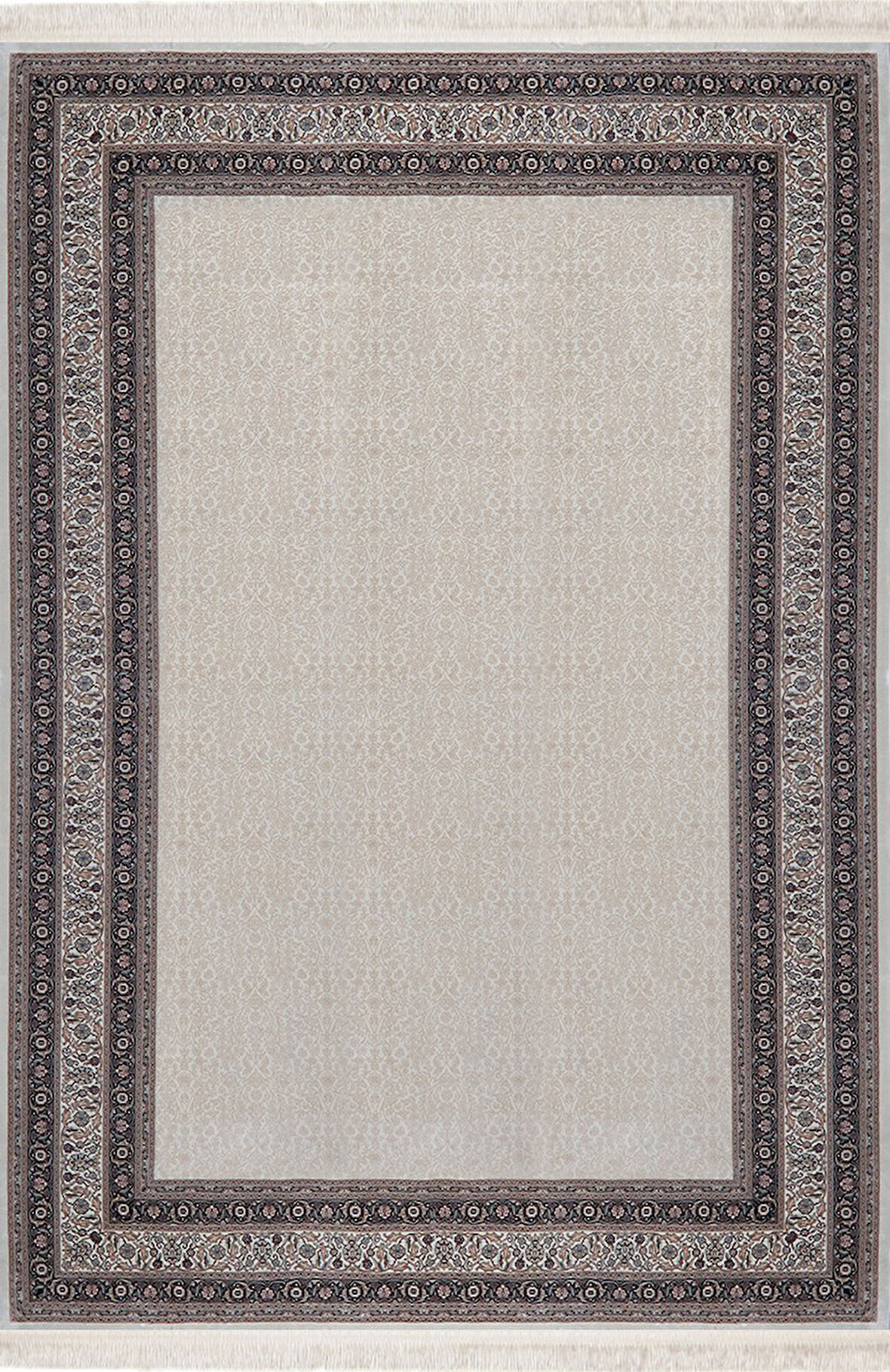Nexus Halı Ferimah 39758D Krem Yumuşak Dokulu Sık Dokuma Üst Kalite Vintage İpek Bambu Halı