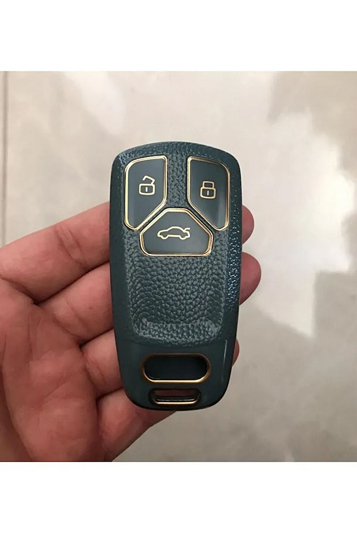 Audi A6l A4 A5 Q5 Q7 Tt 8s S4 S5 Uyumlu Lüx Anahtar Koruma Kılıfı Gri Gold Renk