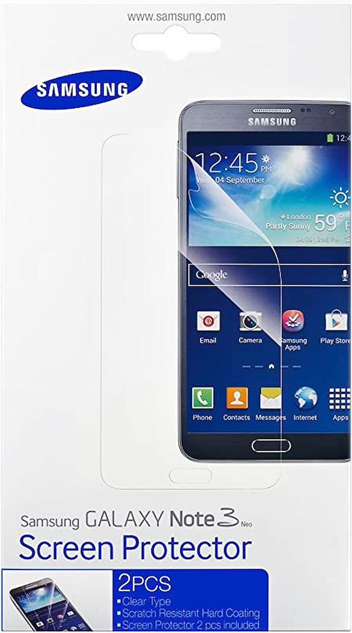 Samsung Galaxy Note 3 Neo 2'li Paket Orjinal Ekran Koruyucu