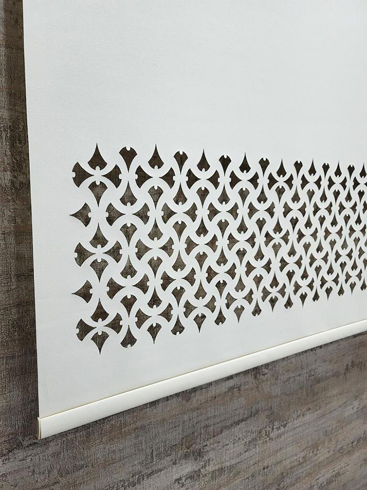 Stor Perde Desenli Lazer Kesim Kalın Kumaşlı KREM ML101