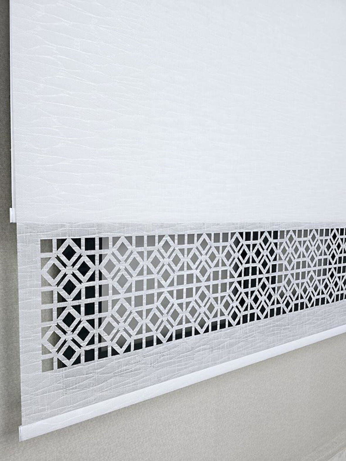 BBB Keten Kumaşlı Lazer Kesim Tül Stor Perde MLT1004