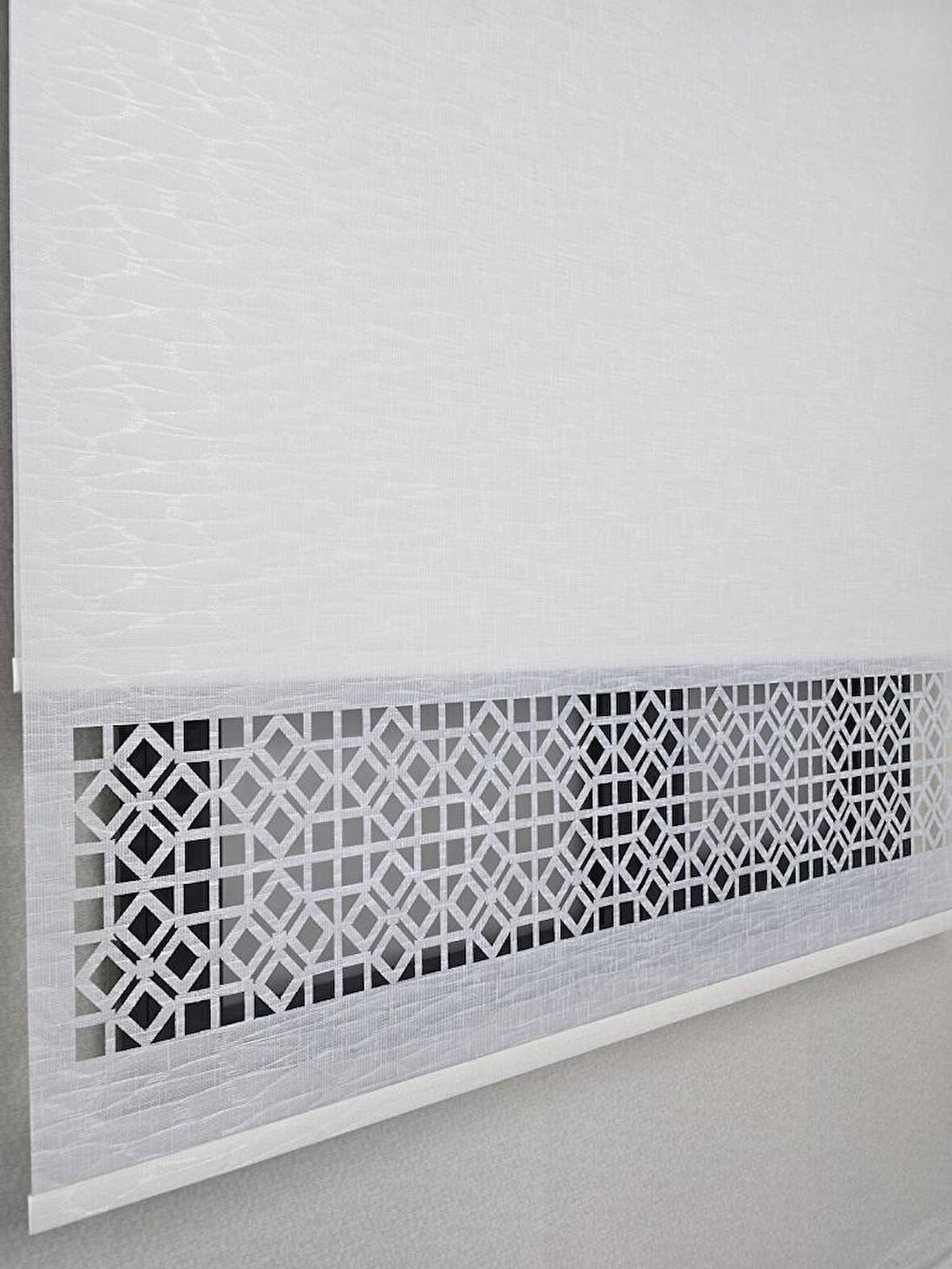 BBB Keten Kumaşlı Lazer Kesim Tül Stor Perde MLT1004