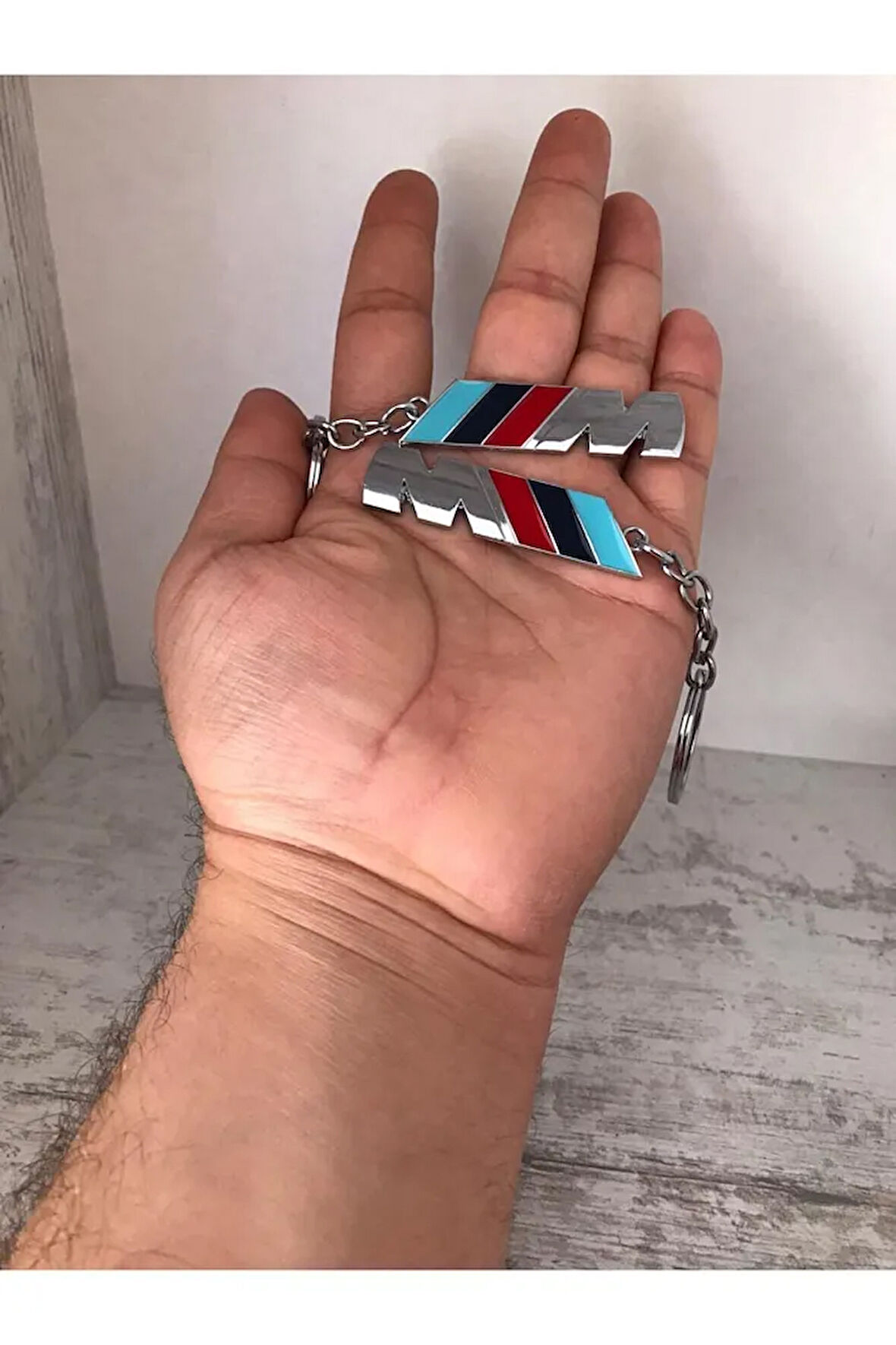 Bmw M Bmw-m Metal Krom Kaplı Anahtarlık Çift Yönlüdür 1 Adet