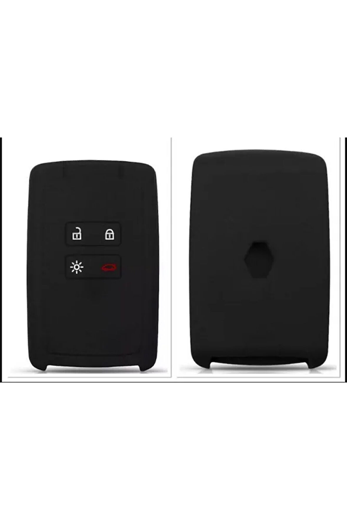 2 Adet Siyah Renk Clio 5 Megane 4 Kadjar Silikon Anahtar Koruma Kılıfı ( Grup Uyumlu)