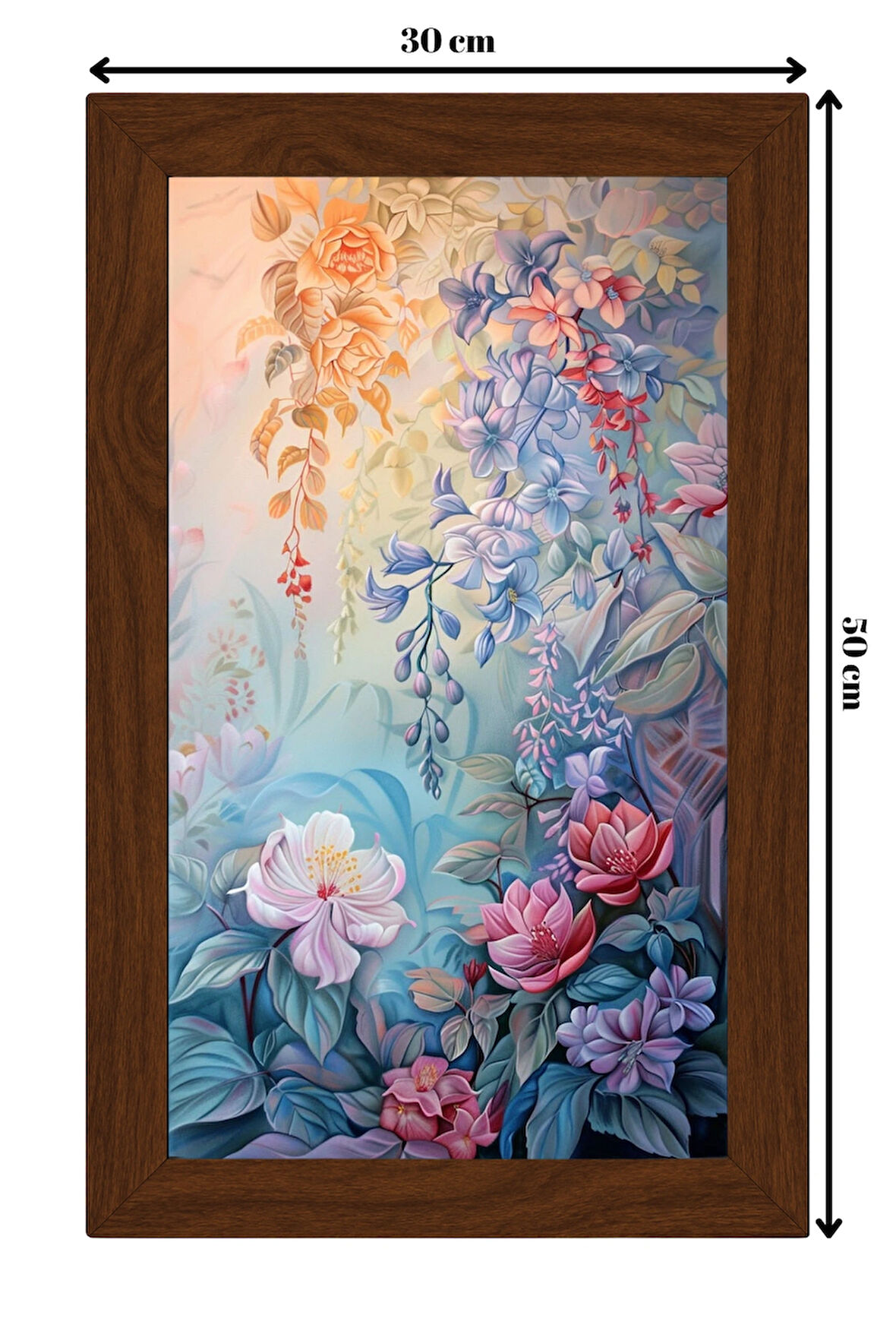 SERAMİK ÜZERİNE AHŞAP ÇERÇEVELİ 30x50cm TABLO NO:126