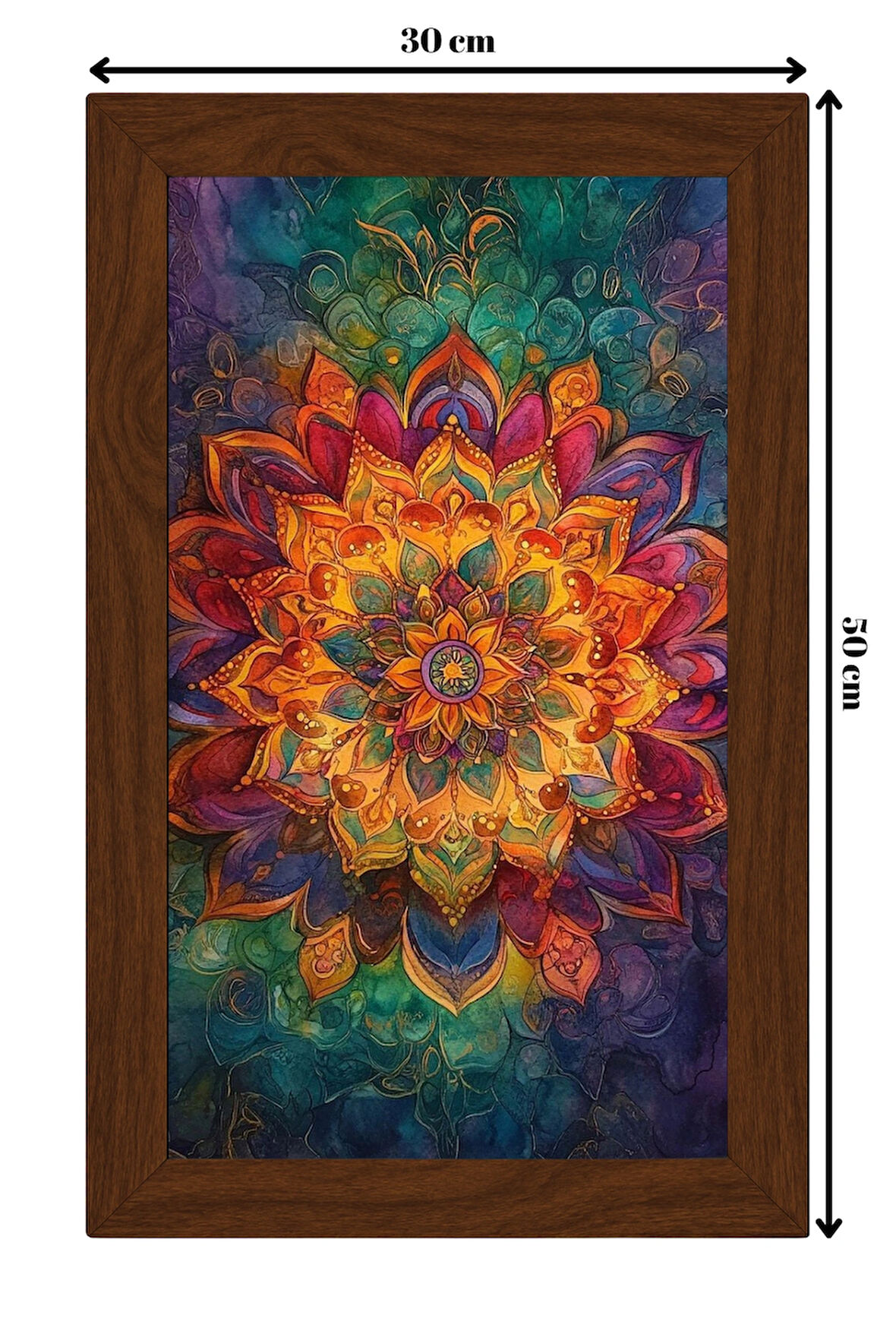 SERAMİK ÜZERİNE AHŞAP ÇERÇEVELİ 30x50cm TABLO NO:101