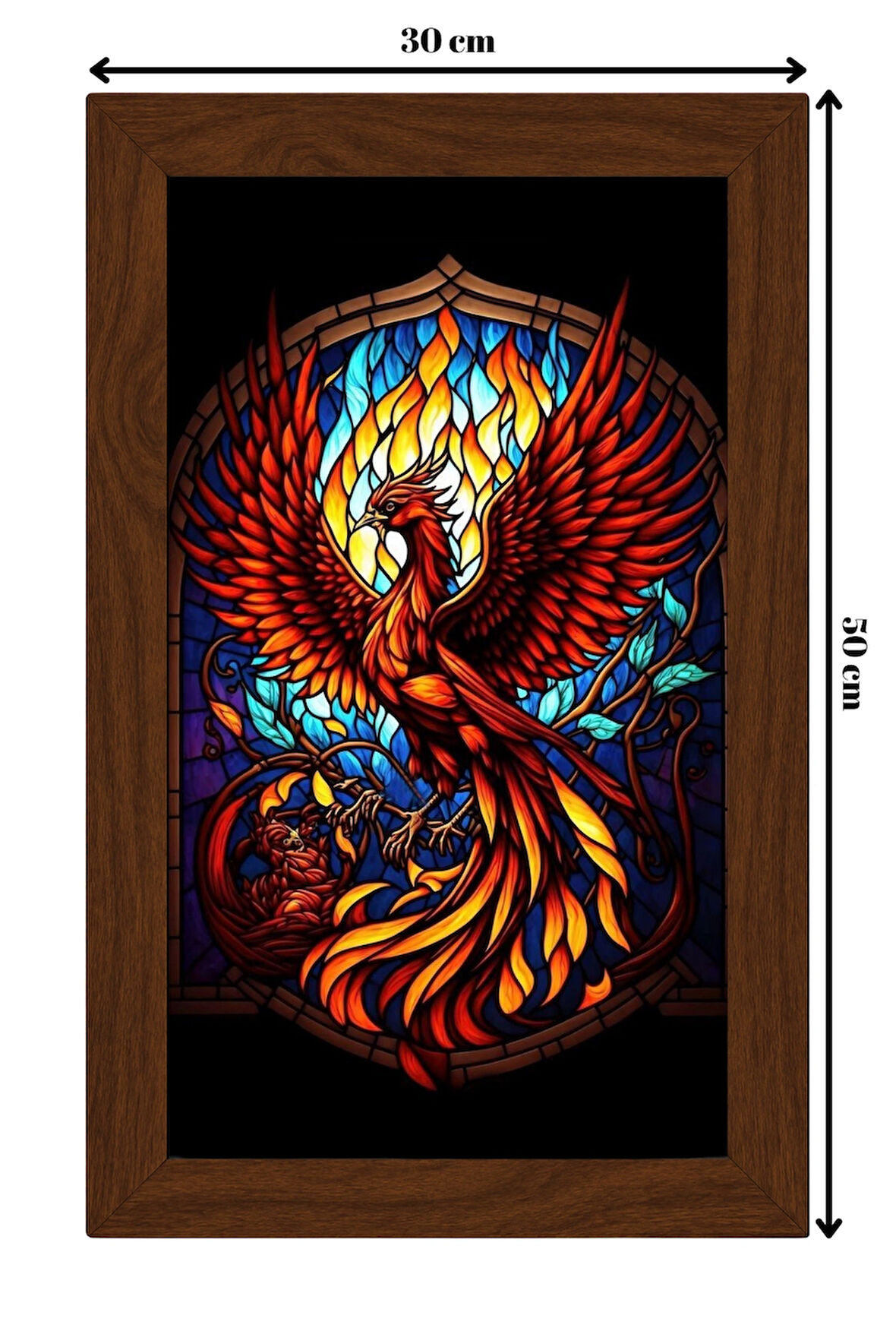 SERAMİK ÜZERİNE AHŞAP ÇERÇEVELİ 30x50cm TABLO NO:103