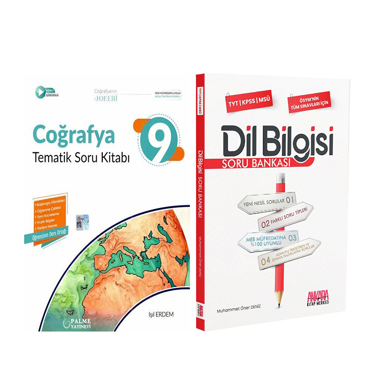 Palme 9.Sınıf Coğrafya ve AKM Dil Bilgisi Soru Bankası Seti 2 Kitap