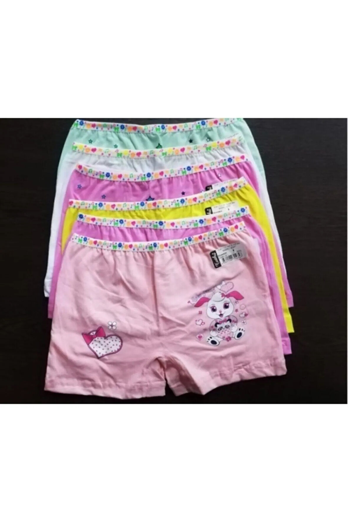 12 Adet 0181 Kız Elas. Baskılı Şort