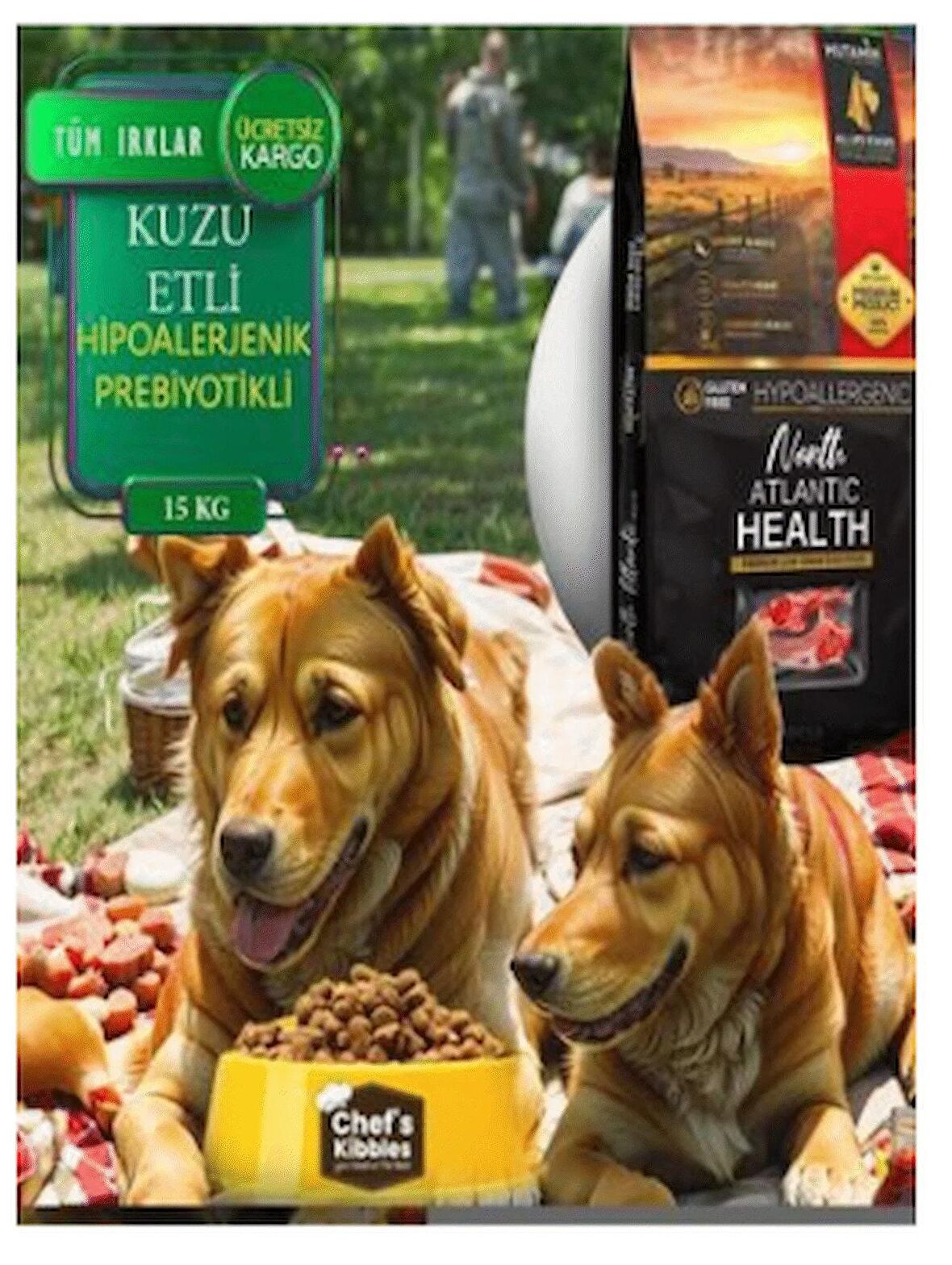 North Atlantic Health – Kuzu Etli Köpek Maması 15 kg ” Yeni Üretim