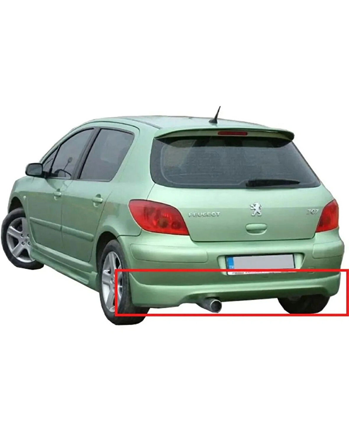  PEUGEOT 307 FİBER ARKA EK (( BOYASIZ ))