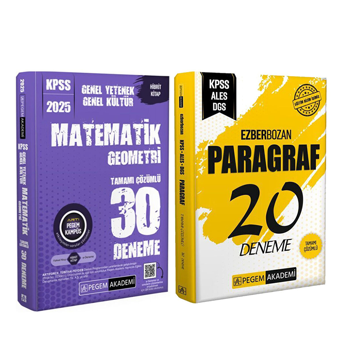 Pegem 2025 KPSS Matematik ve Paragraf Deneme Seti 2 Kitap