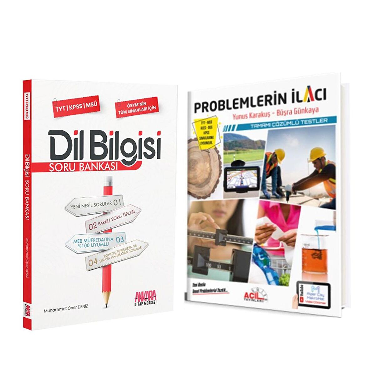 Acil Problemlerin İlacı ve AKM Dil Bilgisi Soru Bankası Seti 2 Kitap