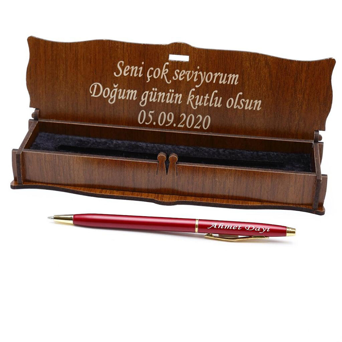 Tükenmez Kalem Ahşap Kutulu