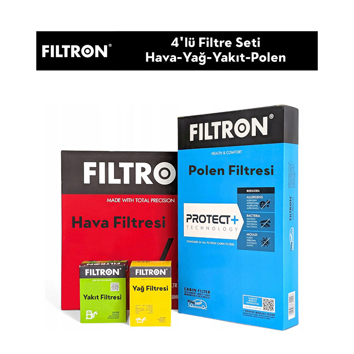 Citroen C3 1.4 HDİ Filtre Bakım Seti 4'Lü 2012-2015 FILTRON FI115179