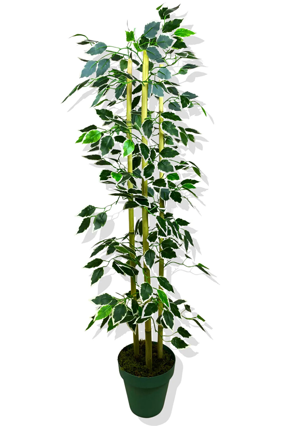 YAPAY YAPRAKLI FICUS 3 BAMBU'LU 110 CM