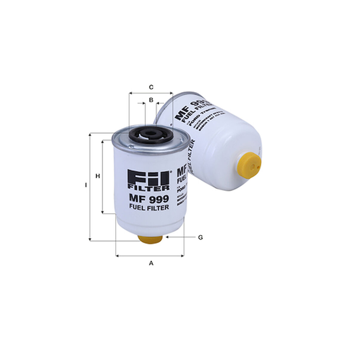 Fıl Mf999 Mazot Filtresi Transıt Turbo T12 T15 2.5Dı 2.5Td 97>00