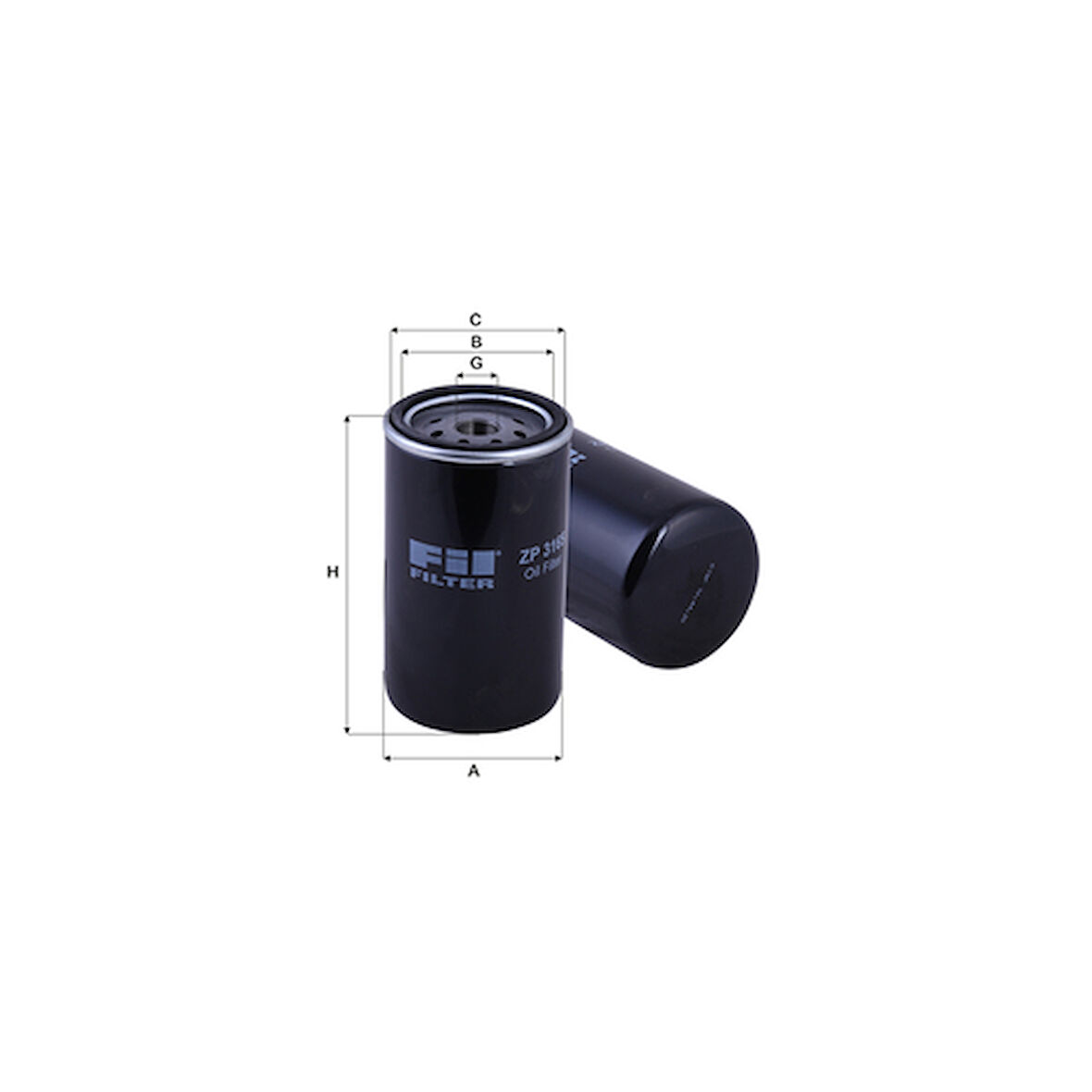 Fıl Zp3165 Yağ Filtresi Jsb Ym W950 38 Fn1043