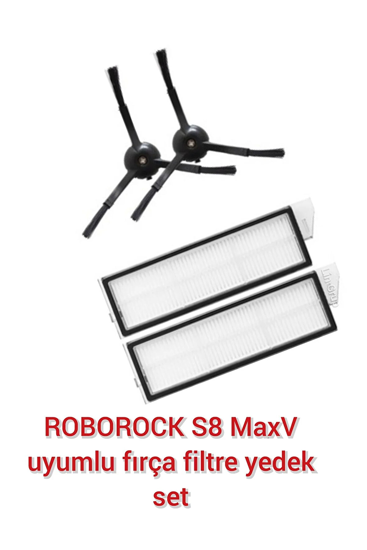 ROBOROCK S8 MaxV uyumlu fırça filtre seti, süpürme fırçası