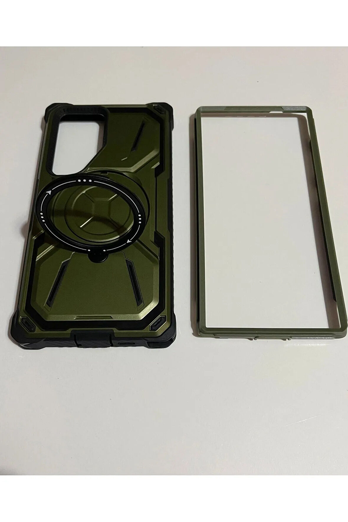SAMSUNG S24 ULTRA MAGSAFE VE STANDLI TANK KILIF 3 RENK