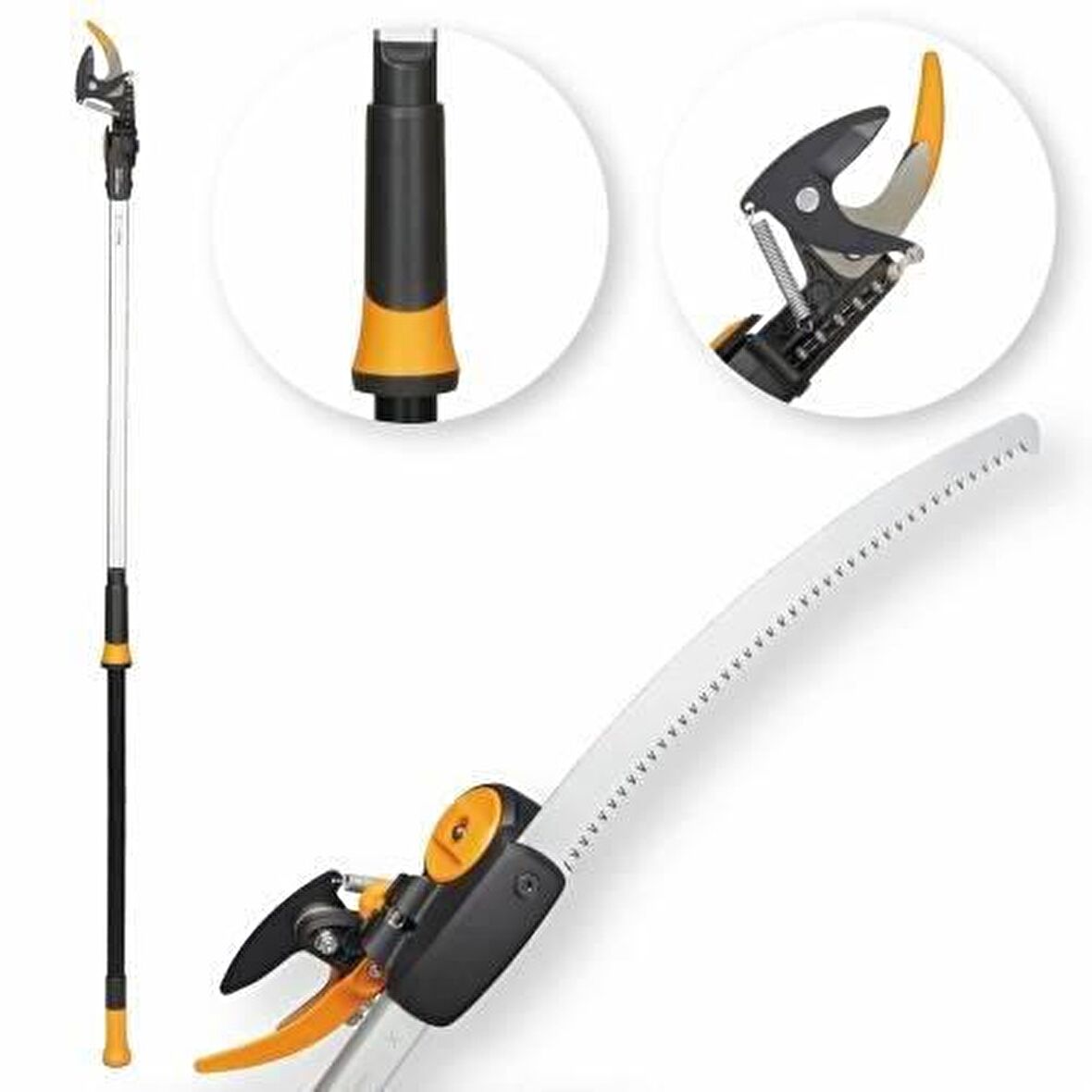 Fiskars UPX86 Testereli Teleskopik Yüksek Dal Budama Makası 1023634