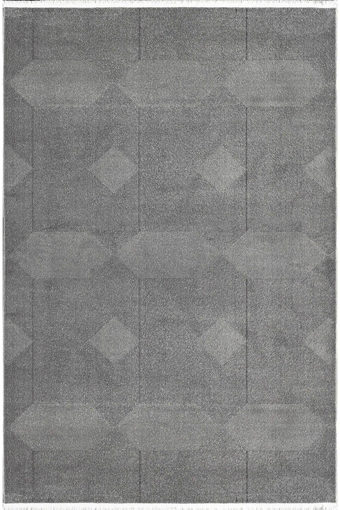 Royal Halı Arles FJ01B Antrasit Akrilik Yumuşak Dokulu Modern Çizgili Halı