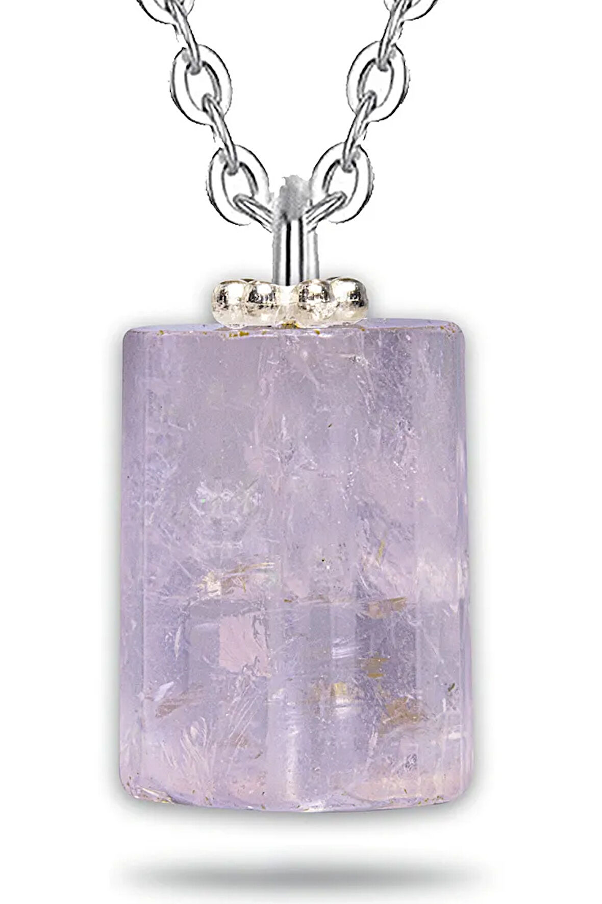 Sertifikalı Yüksek Kalite Doğal Pembe Kuvars Taşı Kolye