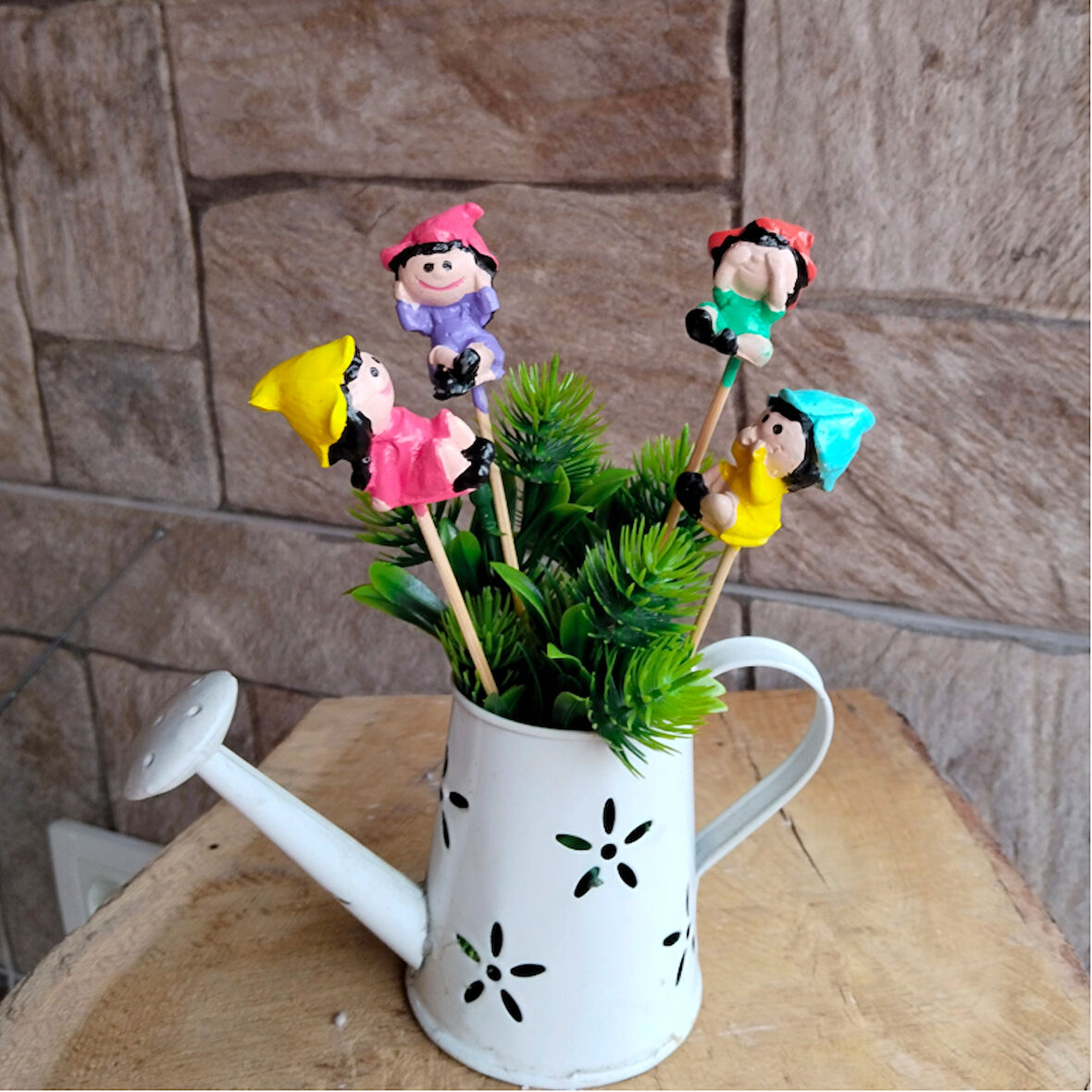 4 Lü Bebek Saksı Süsü