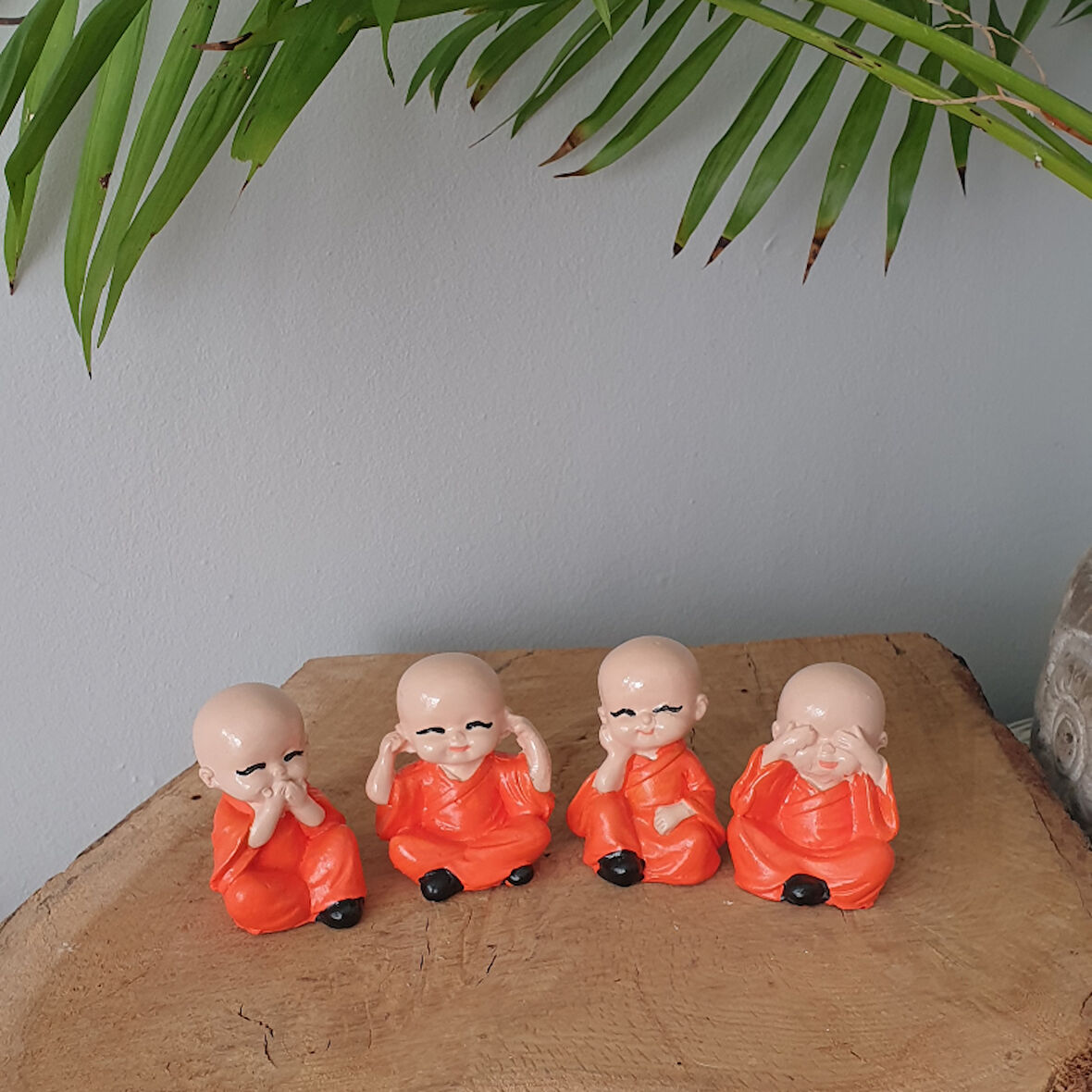 4 Lü Yoga Yapan Çocuklar Dekor Biblo