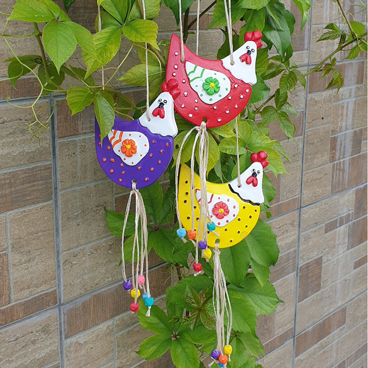 Tavuk Şeklinde Balkon Bahçe Duvar Süsü