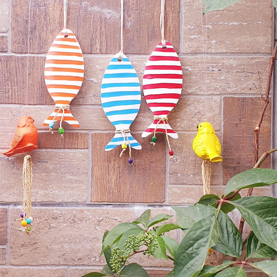 3 Lü Bodrum Balıkları Duvar Balkon Dekoru