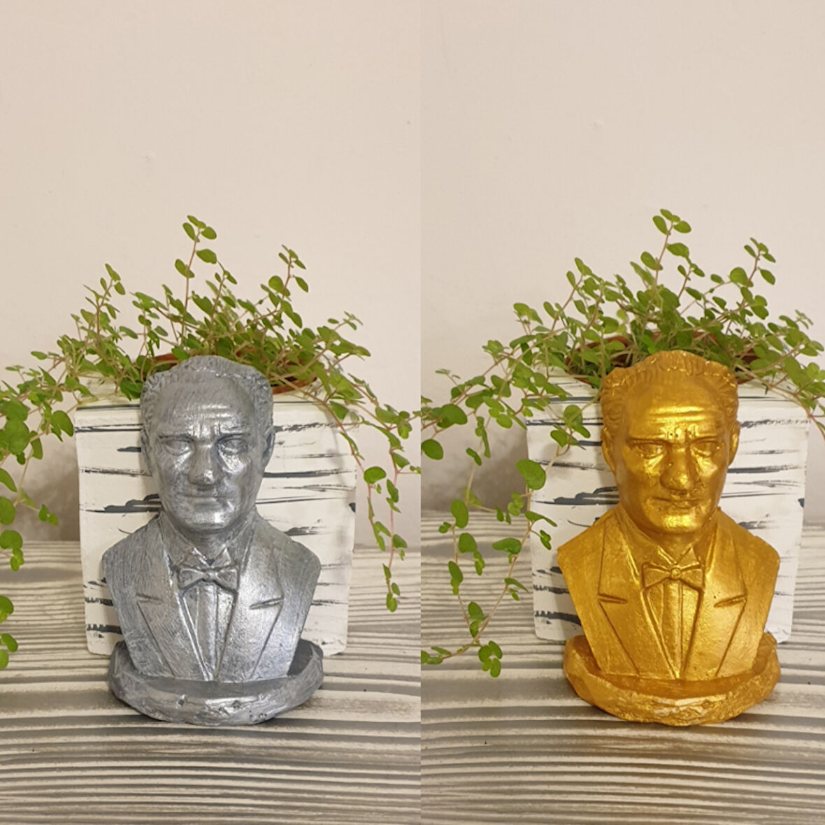 Özel Atatürk Büstü Saksı Kalemlik