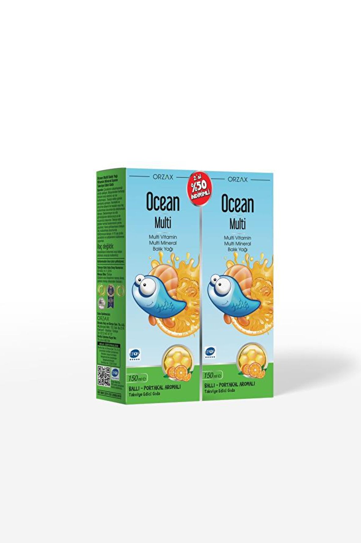 Ocean Multi Şurup 150 ml 2.'si %50 indirimli