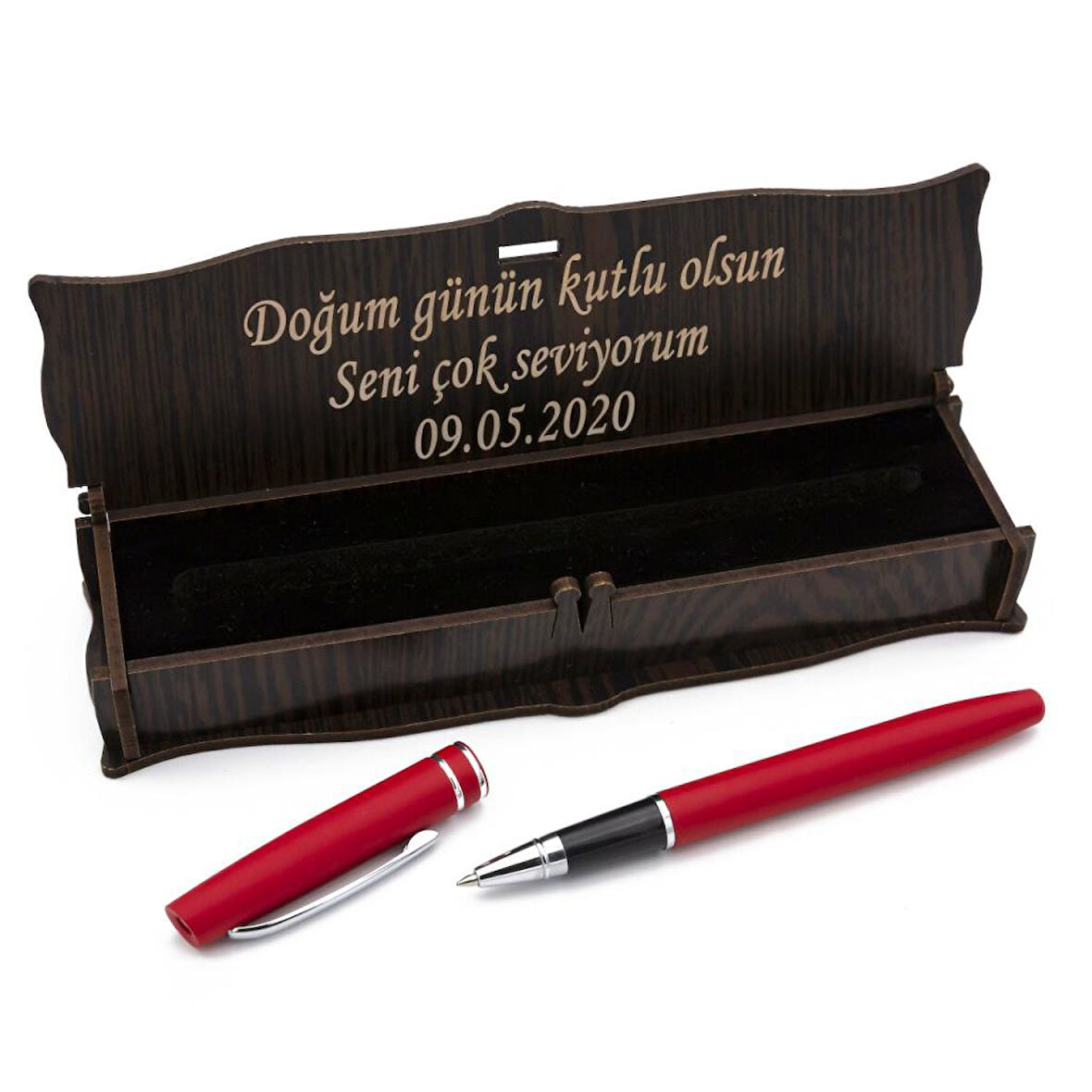 Hediyelik Özel Ahşap Kutuda Kalem