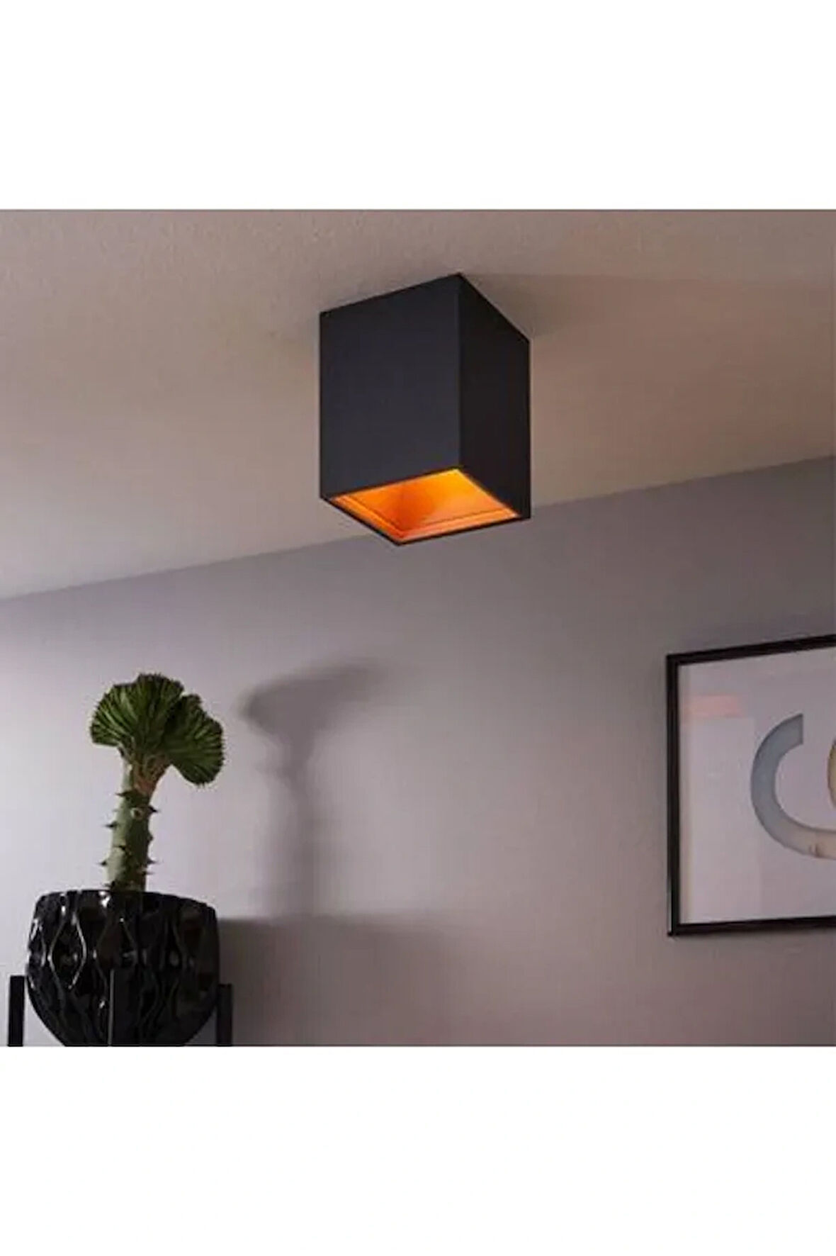 7 Watt Amber Işık gu10 Duylu Dekoratif ALÜMİNYUM Kasa Şık Tavan Armatürü, Amber Işık Led Spot Lamba