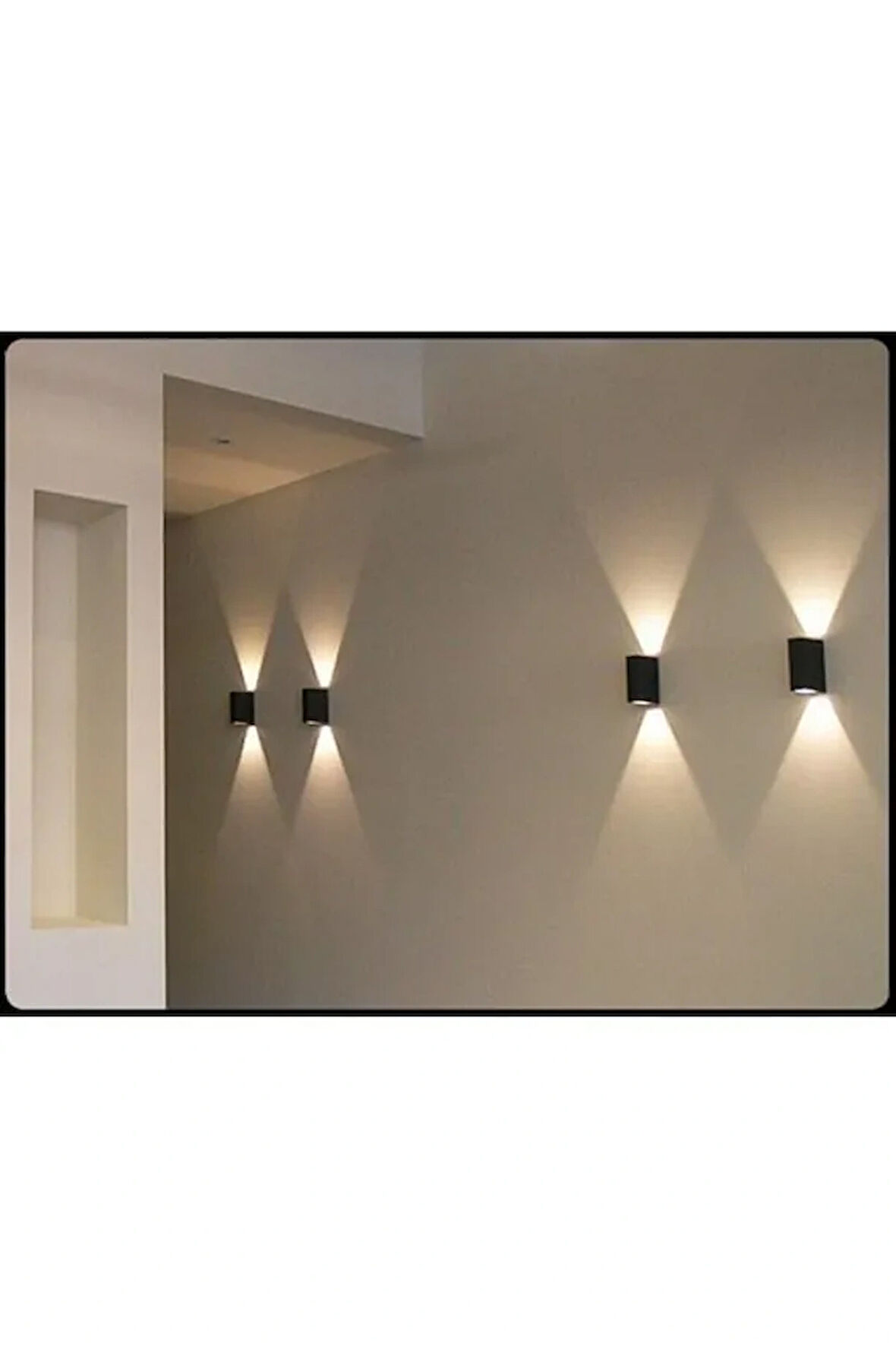  20 Adet Iç  Dış Mekan Dekoratif Çift Yönlü Modern Aplik Oval Beyaz