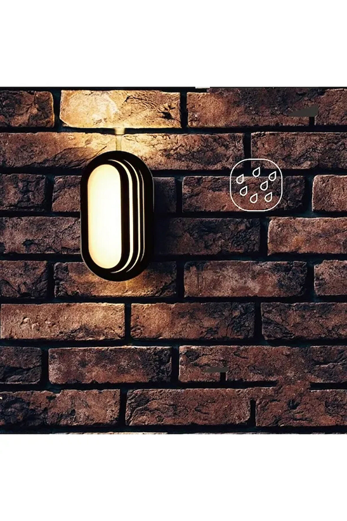  20 Watt Gün Işığı Ledli Nemli Alan, Dış Mekan, Bahçe, Banyo, Teras, Balkon, Kamelya, Veranda Apliği